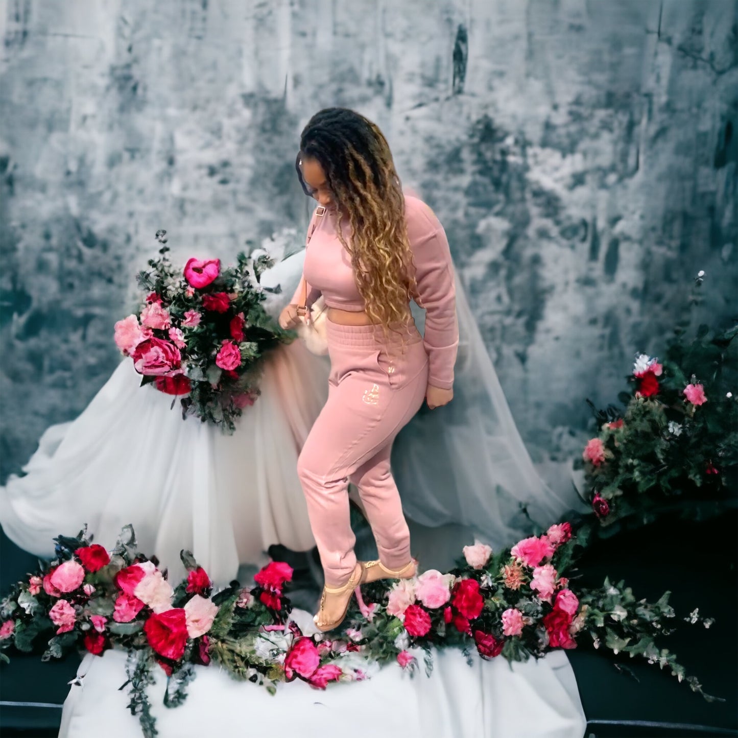 No Hood Crop Top Set