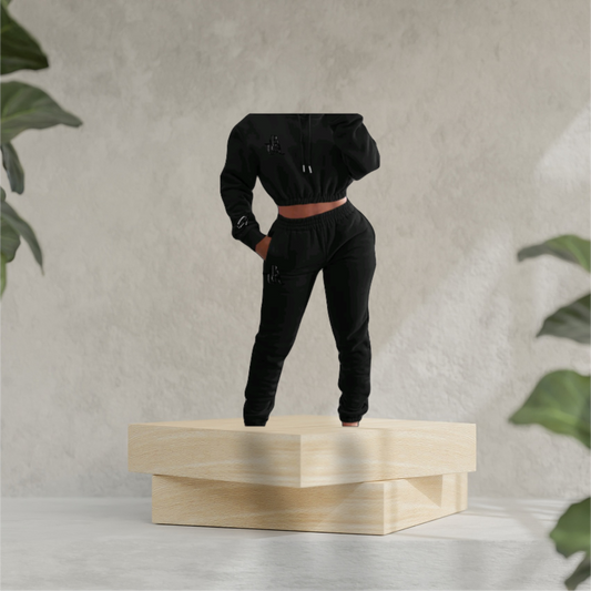 No Hood Crop Top Set