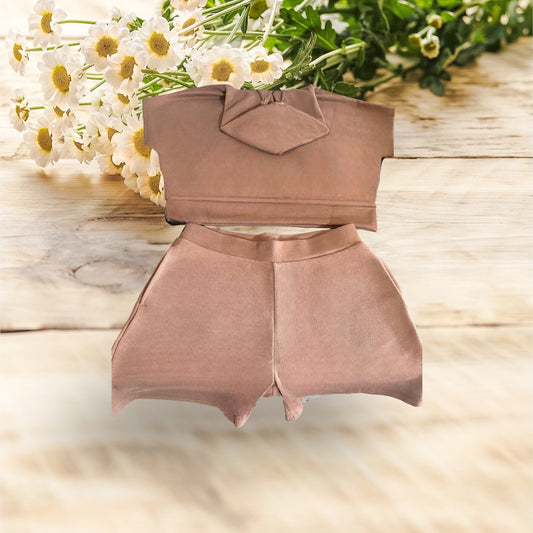 Shorts Two Piece Hoodie Crop Set